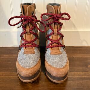 EUC Gorgeous Sorel Blake Lace Bootie in Velvet Tan Size 10